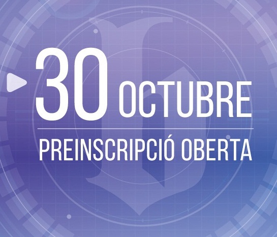 El dia 30 d’octubre s’obre el període de preinscripció per al curs 2019-2020